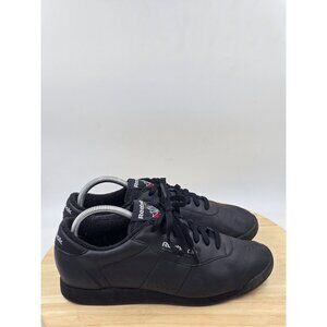 Reebok Classic Princess Black Low Top Athletic Sneakers Womens Sz 10 Wide